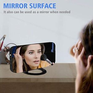 Digital Alarm Clocks,6.5 Inch Large Display LED Mirror Electronic Clock, with Dual USB Charging Ports,Snooze,12/24H,3 Adjustable Brightness,for Bedroom Home Office – Blue