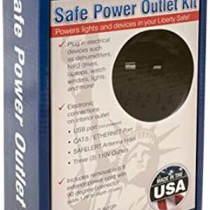 Liberty Safe Power Outlet Kit for Interior Safe Accessories with USB and Ethernet for Dehumidifiers and Lights