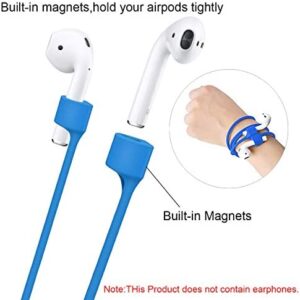 Magnetic Anti-Lost Straps for AirPods,Colorful Soft Silicone Sports Lanyard, Neck Rope Cord