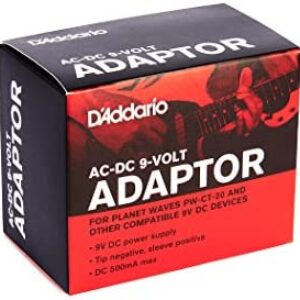 D’Addario Accessories PW-CT-9V DC Power Adapter – Pedalboard Power Supply – Minimize Need to Change Batteries on Pedalboard and Devices Requiring 9V – 800mA Max Current – Guitar Pedal Power Supply