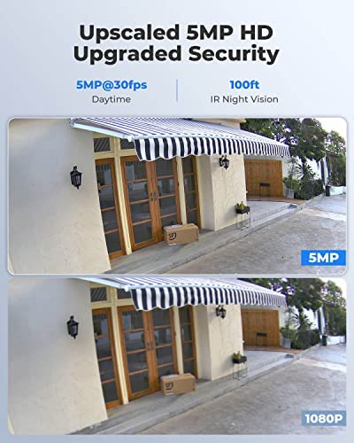 REOLINK Security IP Camera Outdoor, 5MP Home Surveillance Outdoor Indoor PoE Camera, Human/Vehicle Detection, 100Ft IR Night Vision, Work with Smart Home, Up to 256GB Micro SD Card, RLC-510A - Image 2